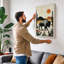 Bear In Desert Solitude Rustic - Print-136798972-136798973