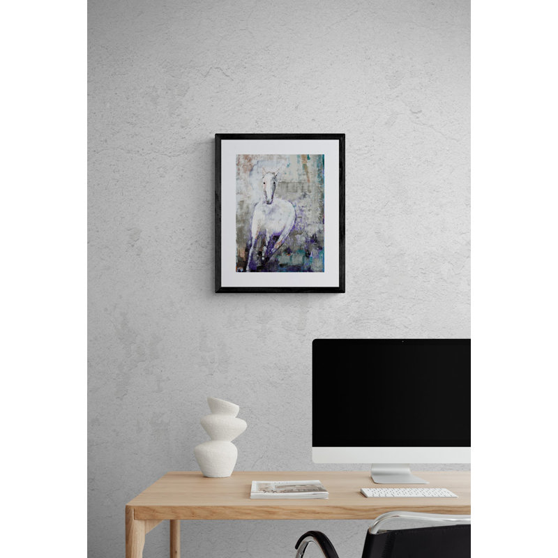 Feeling Free Print by Dara Daniel, 31.25" H x 25.25" W x 0.88" D, Black Framed Paper, White
