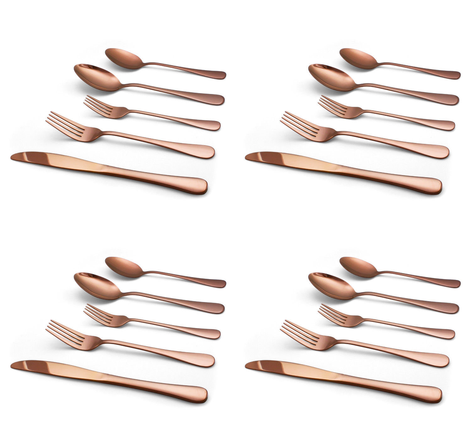 Elyon Tableware Luly Reflective 20-Piece Colored Stainless Steel Flatware Set & Reviews | Wayfair