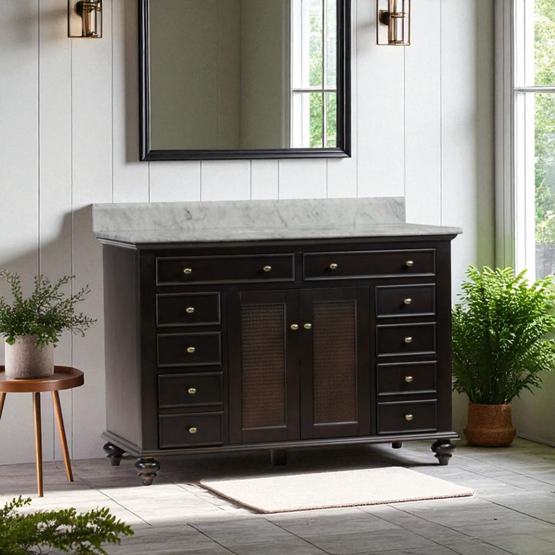 Meuble-lavabo simple 48 po, Espresso