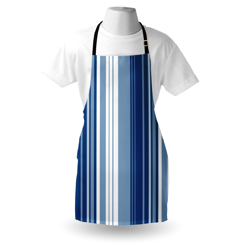 Tablier East Urban Home Harbor rayé unisexe, nuances rétro, taille adulte, bleu marine