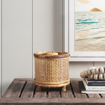 Wood Tabletop Votive Holder