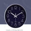 Jomparis Horloge murale ronde à quartz de 12 pouces silencieuse de qualité à fonctionnement à pile et à horloge murale de couleur bleu marine pour salle de classe
