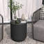 Table basse d'extérieur 2,6 gallons, table basse 3 en 1 avec rangement, seau à glace amovible et couvercle, petite table de patio en béton pour les fêtes, la piscine, la terrasse, gris anthracite