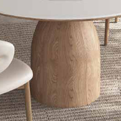 Issaias Round with Solid Wood Base Dining Table