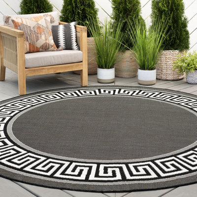 Tapis noir / crème Seraphine