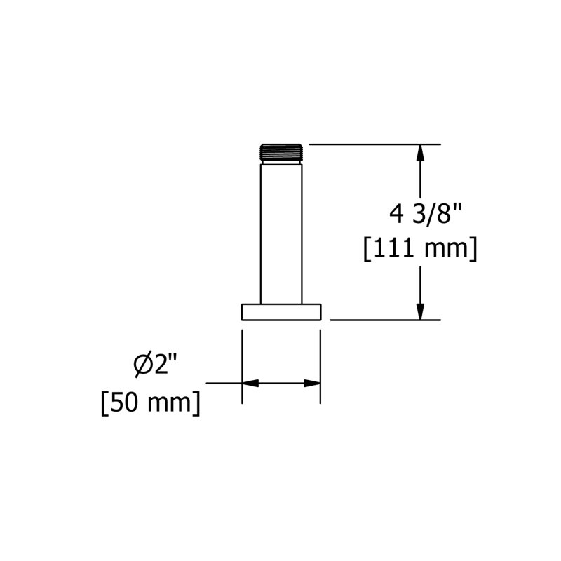 Riobel 4" Deck Mount Riser Pair, Brushed Nickel