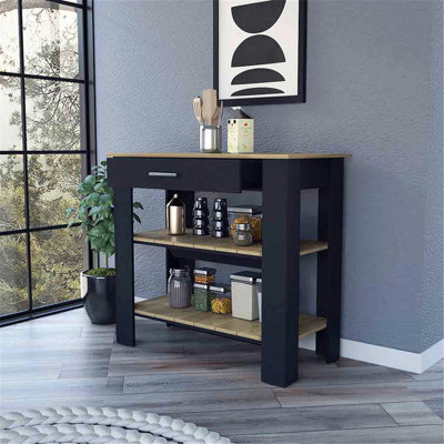 Versatile Kitchen Island with Abundant Storage and Practical Design