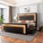 Deovion LED Upholstered 4-Drawer Platform Bed-577989015-585992397