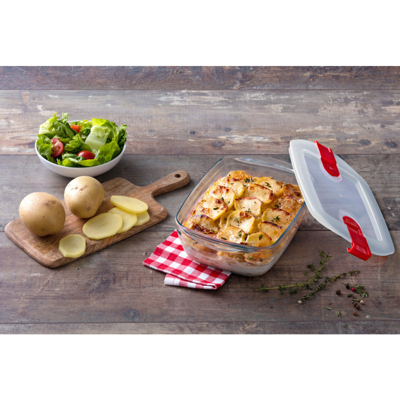 Glass Food Storage - Set of 3 Containers and 3 Lids