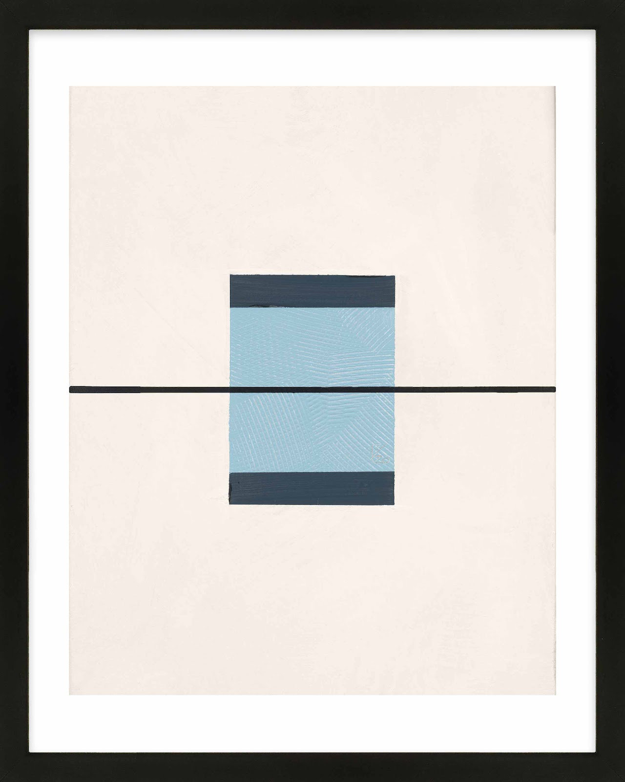 Black And Blue 1 by Robert Kamnatnik, Black, 38" H x 30" W x 1.25" D
