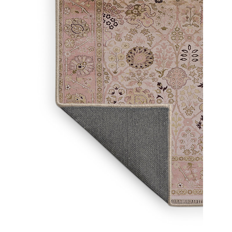 Tapis oriental pêche / beige, Rectangle 3 pi x 5 pi