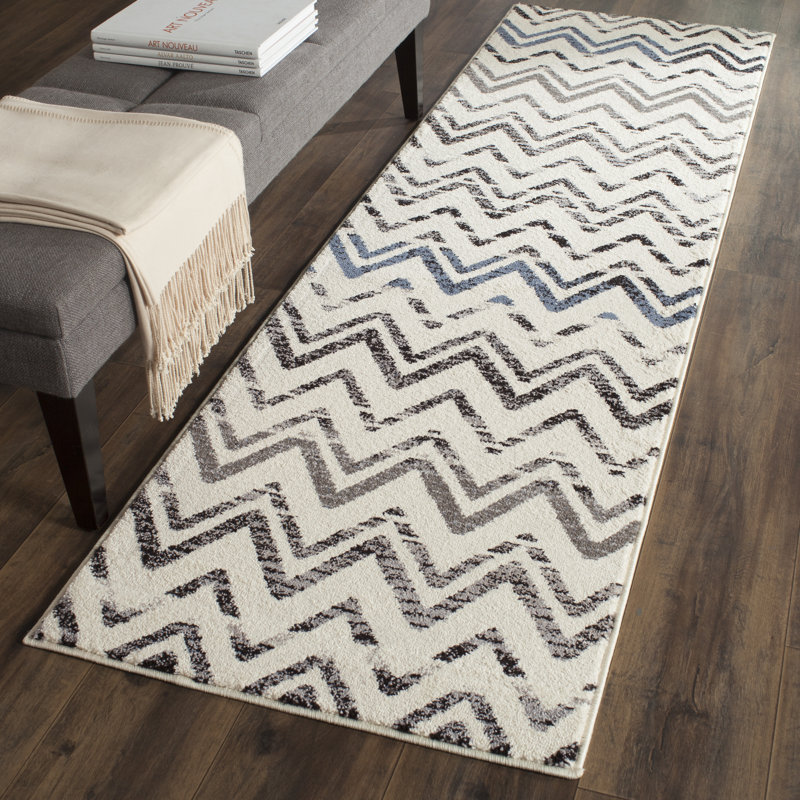 Pheobe Performance Chevron Rug, Runner 2'3" x 8'
