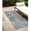 Tapis de couloir d'extérieur 8 po gris