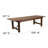 Aylar Rustic Folding Farm Table Set with Cross Back Chairs and Cushions-15992608-88540776
