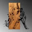 Élégant accessoire mural décoratif en bois, noyer et noir, 21,7 po x 22,8 po x 1,2 po | 50% bois véritable (épaisseur: 1,2 po) et 50% métal (épaisseur: 0,6 po) | Conception unique pour la décoration intérieure, élégante et durable