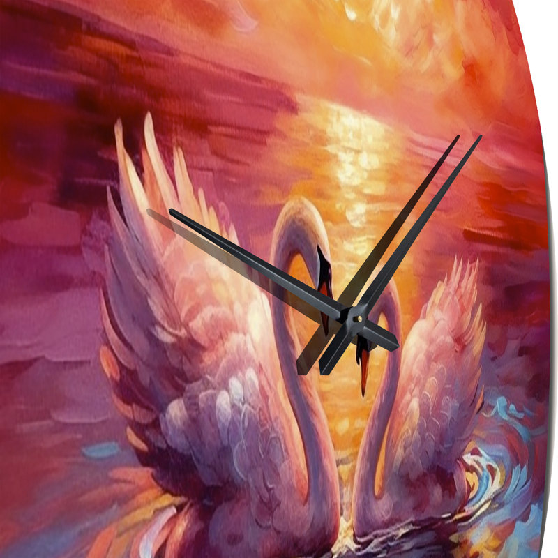 Horloge murale Swans In Love, Petit