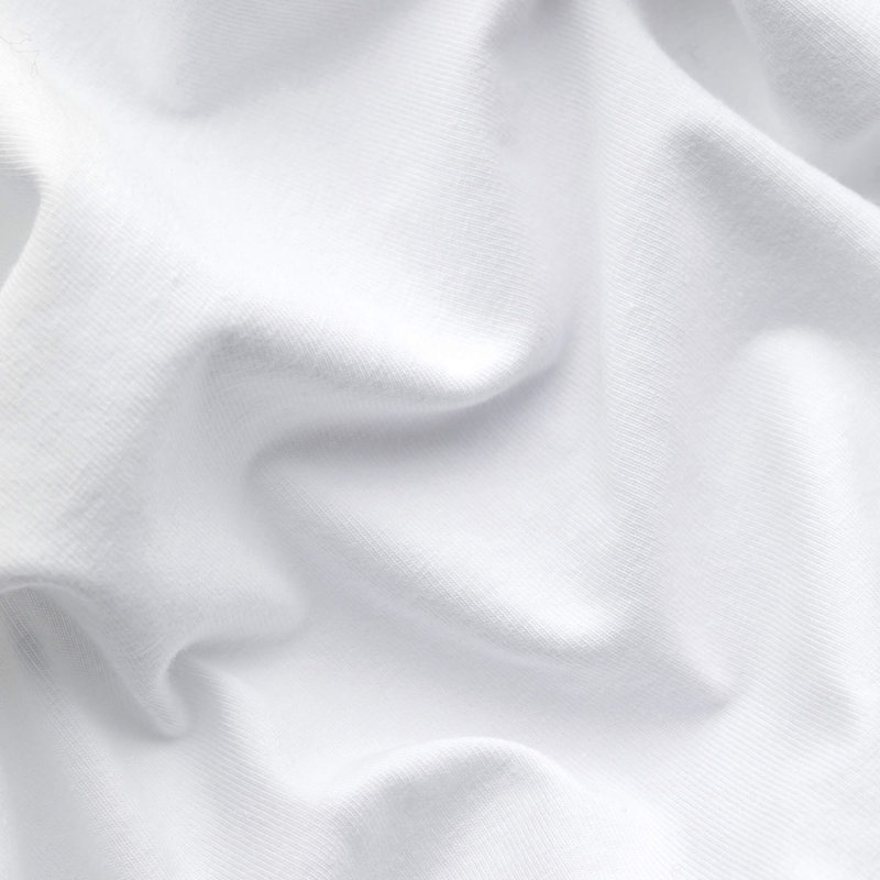 100% Cotton Jersey Knit Fitted Sheet, Full-White, L 140 x 200cm - 160 x 200cm