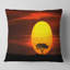 Coussin Lonely Tree avec oiseaux au coucher du soleil-1574937374-1496988204