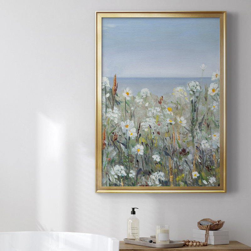 Wild Sea Breeze I, toile encadrée de qualité supérieure - prête à être accrochée, Or, H 24,5 po x l 18,5 po