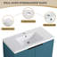 Meuble-lavabo simple 36 po avec plateau en résine-494580867
