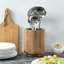 Solid Wood Cylinder Utensil Crock