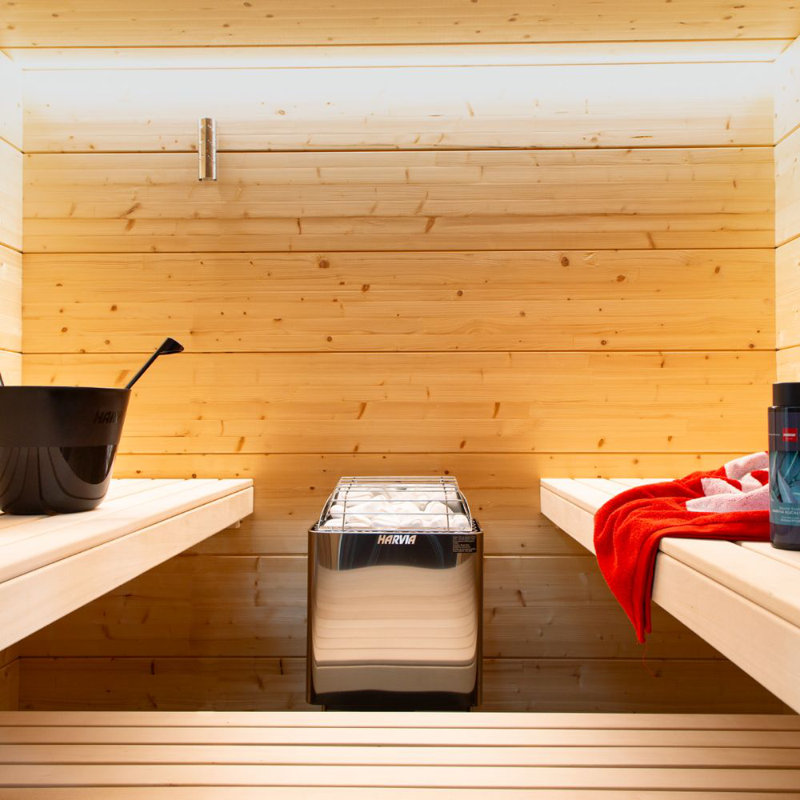 Harvia KIPW Series Sauna Heater, with Xenio Control Bundles (Sauna Stones Included) (KIP80W - 240V/1PH)