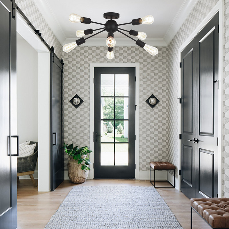 Griffinn Semi Flush Mount, Black