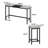 Modern Dining Table With 3 Stools, Grey+black. Materials, Space Hanging Stool Idea For Bars