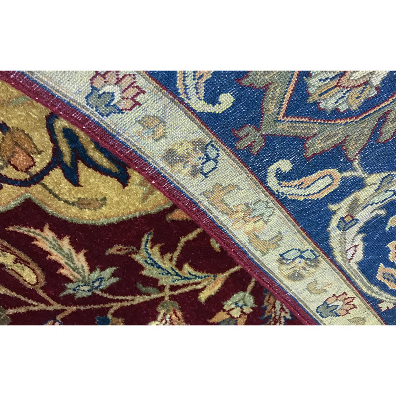 Bikaner Wool Oriental Area Rug in Red/Blue/Beige