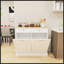 Armoire poubelle de cuisine à deux tiroirs et deux compartiments basculants - blanc-640909668