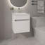 Meuble-lavabo flottant pour salle de bain avec lavabo et porte-2142823495