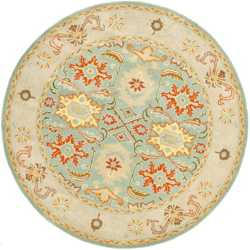 Chaim Hand Tufted Wool Oriental Rug, Round 9'