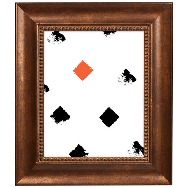 Funderburg Antique Bronze Wood Beaded Picture Frame, 16" x 20"