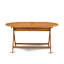 L'ensemble bistro 5 pièces pour patio comprend une table ovale d'extérieur en bois d'acacia et 2 fauteuils pliables avec 2 chaises d'appoint, 36 po x 60 po, huile naturelle-1458347499