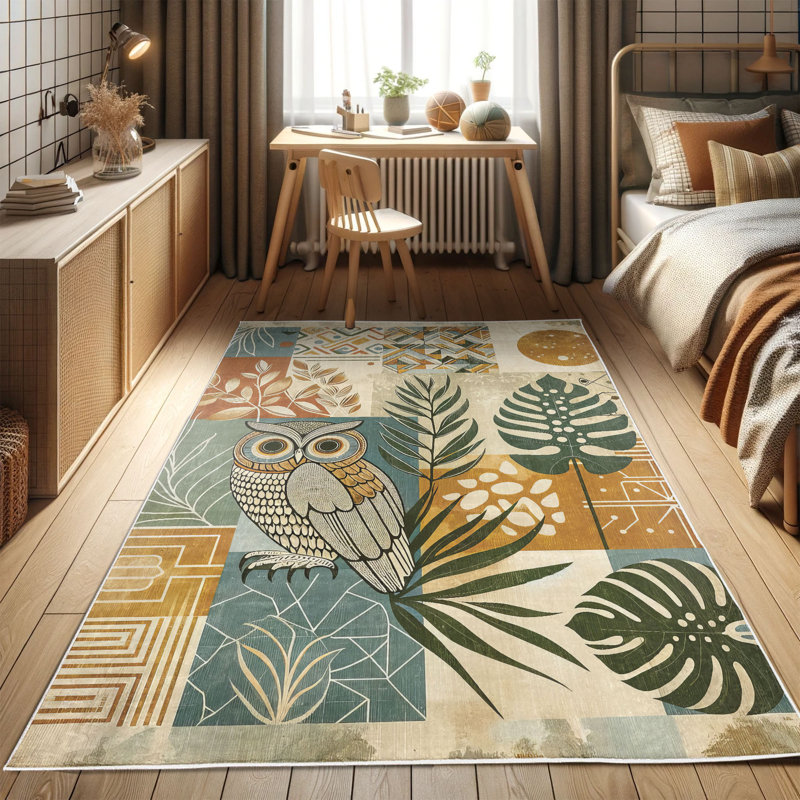 Machine Printed 177cm X 122cm Area Rug
