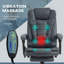 Fauteuil de massage vibrant Vinsetto à 7 points avec dossier inclinable, bleu