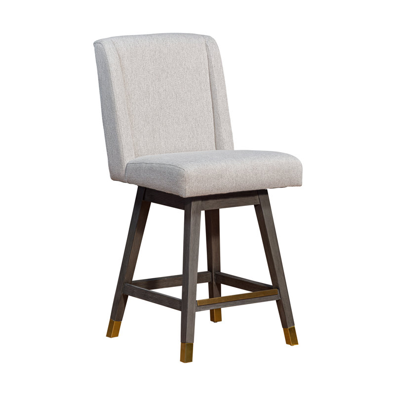 Tabouret pivotant Chenowith Albemarie, Tabouret de comptoir (siège d'une hauteur de 26 p, Gris, Performance moka