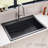 Ruvati 33 x 22 inch epiGranite Drop-in Topmount Granite Composite Quartz Single Bowl Kitchen Sink-114374770