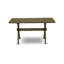 Ensemble de table à manger 5 pièces pour 4 personnes comprenant une table de cuisine rectangulaire avec pattes en X et 4 chaises de salle à manger Parsons en tissu lin bleu.-473176363