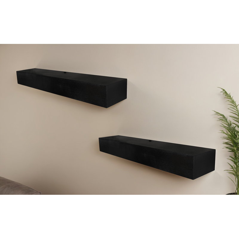Rayne Poplar Floating Shelves, 4" H x 67" W x 6" D