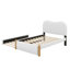 Lit tapissier avec lit gigogne et lit plateforme avec pieds en bois, aucun sommier nécessaire-882469728