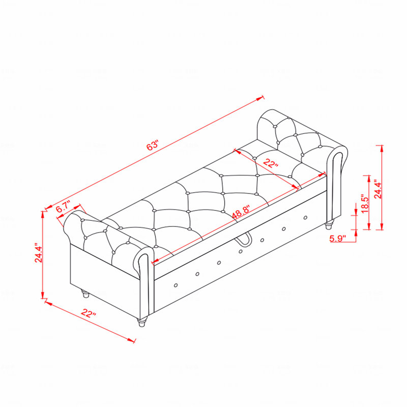 Bed Bench, Gray