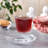 Glass Teacup and Saucer