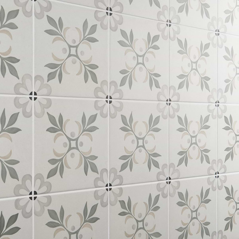 Lapaz 9x9 Matte Porcelain Tile, Blossom Green