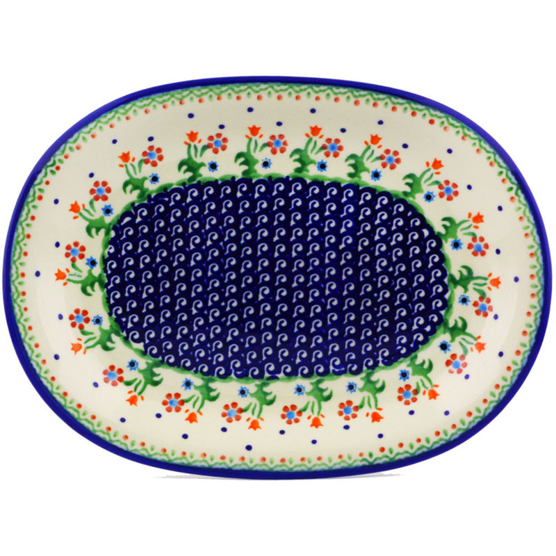 Spring Flowers Stoneware Platter