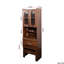 Armoire de bureau à domicile en noyer - Design dépliable avec tablette et tiroir de rangement