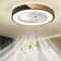 19.7" Modern Flush Mount Ceiling Fans With LED Light Dimmable Low Profile Ceiling Fans with Light