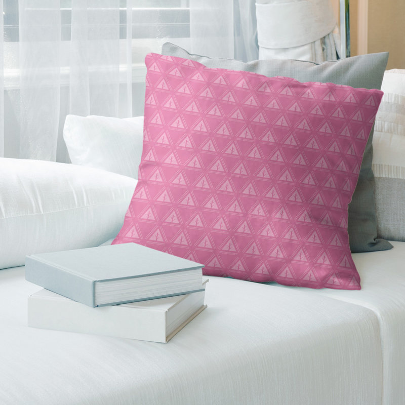 Coussin Theo Nath, 18 po x 18 po, Duvet synthétique, Rose frais