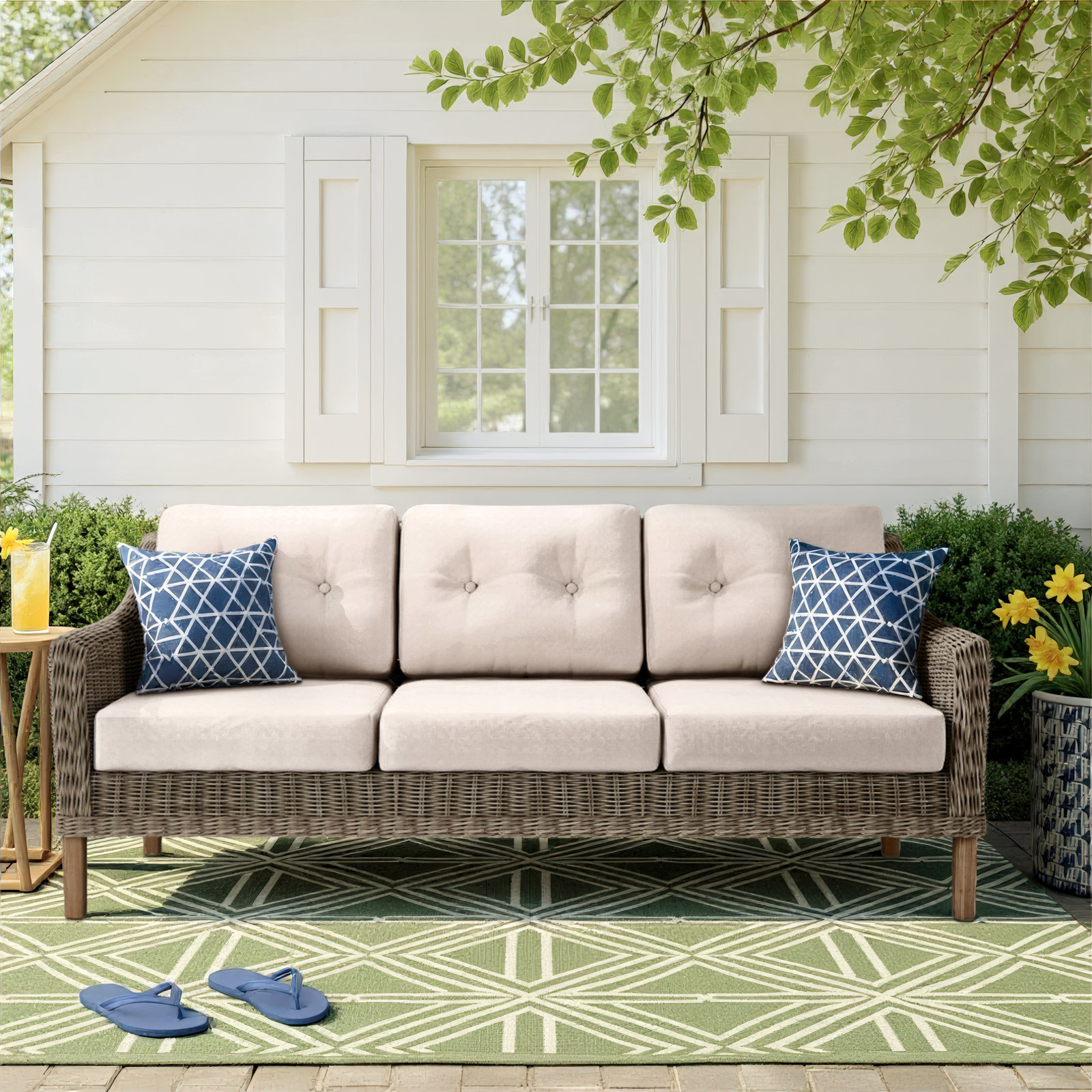 Annalee 74" Sunbrella® Patio Sofa